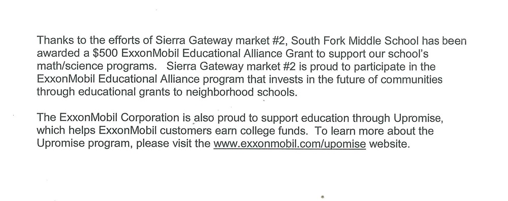 Sierra Gatewary Market Grant