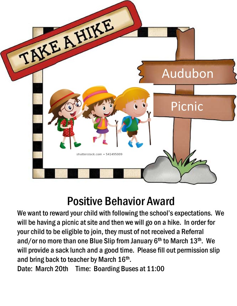 (TK-3)South Fork Fay Campus Positive Behavior Award