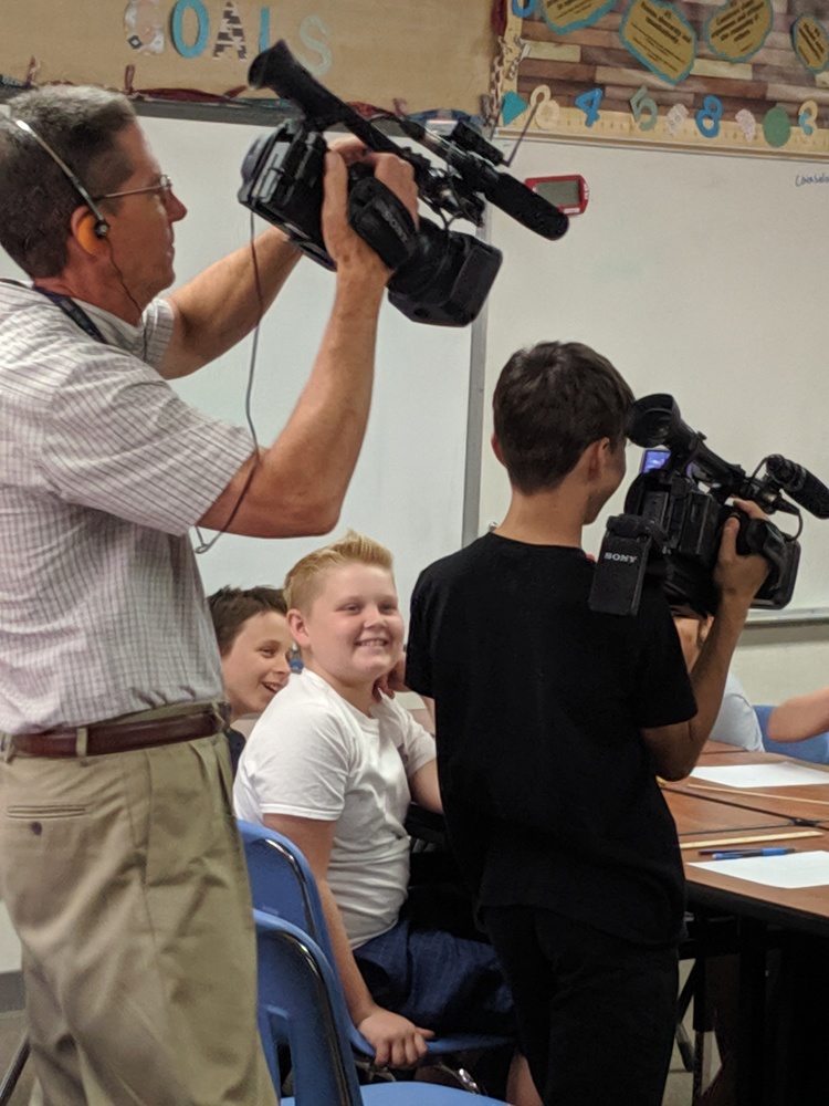Students Filming at the Do The Math Event