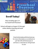 Now Enrolling for Preschool